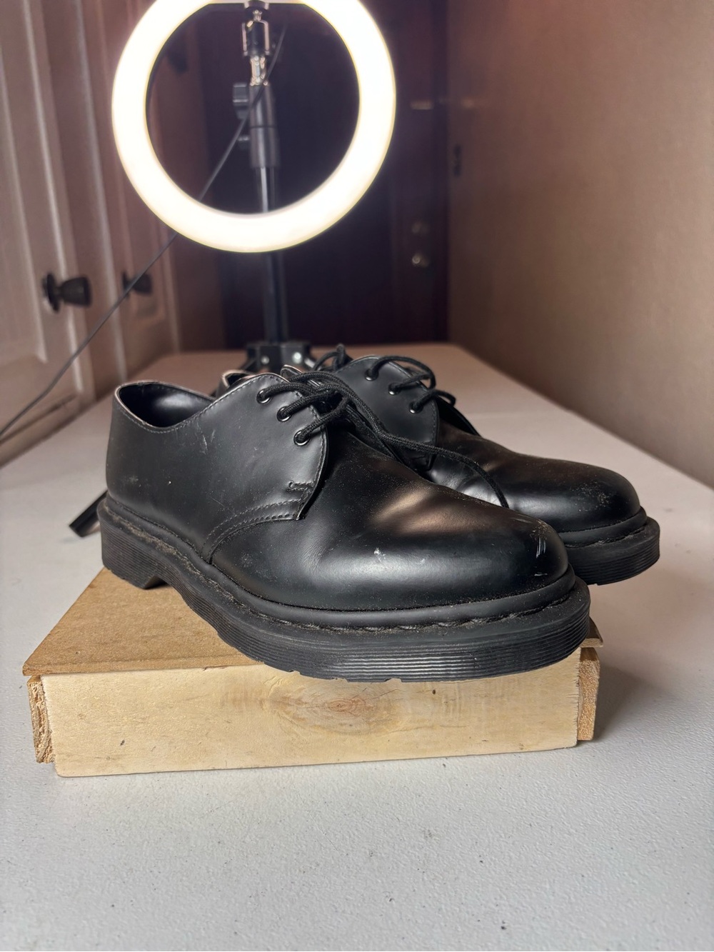 Dr. Martens black 1461 Mono shoes Size US 7 men women Sz 8 Uk 39 #drmartens
